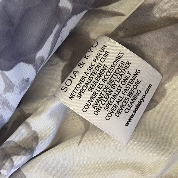 Soia & Kyo Gray Leather Jacket Size Small Genuine Lambskin - Picture 9 of 16